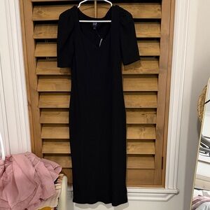 GAP Classic Black Midi Dress